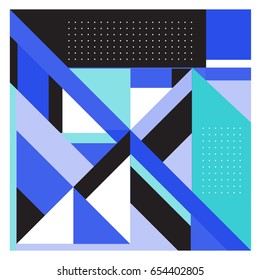 Trendy geometric elements memphis greeting cards design. Retro style texture, pattern and elements. Modern abstract design poster and cover template