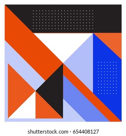 Trendy geometric elements memphis greeting cards design. Retro style texture, pattern and elements. Modern abstract design poster and cover template