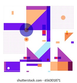Trendy geometric elements memphis greeting cards design. Retro style texture, pattern and elements. Modern abstract design poster and cover template