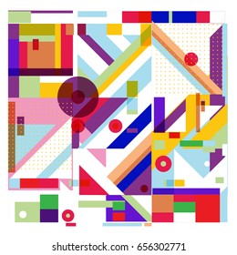 Trendy geometric elements memphis greeting cards design. Retro style texture, pattern and elements. Modern abstract design poster and cover template