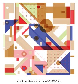 Trendy geometric elements memphis greeting cards design. Retro style texture, pattern and elements. Modern abstract design poster and cover template