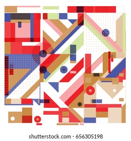 Trendy geometric elements memphis greeting cards design. Retro style texture, pattern and elements. Modern abstract design poster and cover template