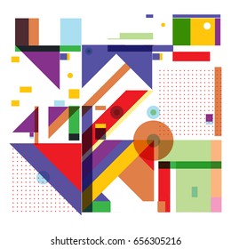 Trendy geometric elements memphis greeting cards design. Retro style texture, pattern and elements. Modern abstract design poster and cover template