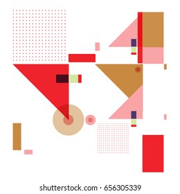 Trendy geometric elements memphis greeting cards design. Retro style texture, pattern and elements. Modern abstract design poster and cover template