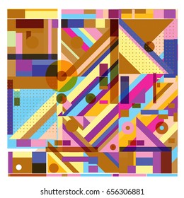 Trendy geometric elements memphis greeting cards design. Retro style texture, pattern and elements. Modern abstract design poster and cover template