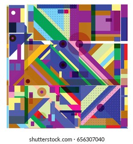 Trendy geometric elements memphis greeting cards design. Retro style texture, pattern and elements. Modern abstract design poster and cover template