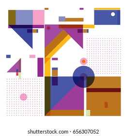 Trendy geometric elements memphis greeting cards design. Retro style texture, pattern and elements. Modern abstract design poster and cover template