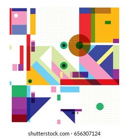 Trendy geometric elements memphis greeting cards design. Retro style texture, pattern and elements. Modern abstract design poster and cover template