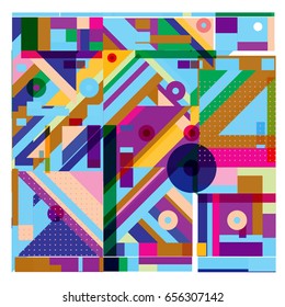 Trendy geometric elements memphis greeting cards design. Retro style texture, pattern and elements. Modern abstract design poster and cover template