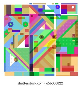 Trendy geometric elements memphis greeting cards design. Retro style texture, pattern and elements. Modern abstract design poster and cover template