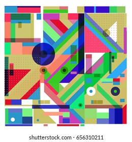 Trendy geometric elements memphis greeting cards design. Retro style texture, pattern and elements. Modern abstract design poster and cover template