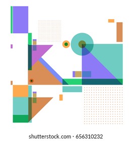 Trendy geometric elements memphis greeting cards design. Retro style texture, pattern and elements. Modern abstract design poster and cover template