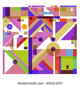 Trendy geometric elements memphis greeting cards design. Retro style texture, pattern and elements. Modern abstract design poster and cover template