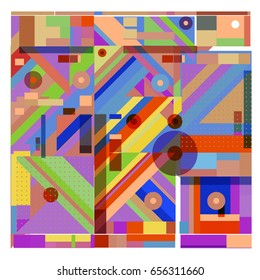 Trendy geometric elements memphis greeting cards design. Retro style texture, pattern and elements. Modern abstract design poster and cover template