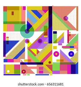 Trendy geometric elements memphis greeting cards design. Retro style texture, pattern and elements. Modern abstract design poster and cover template