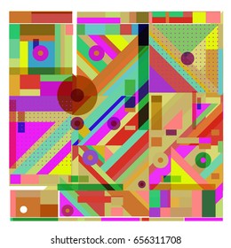 Trendy geometric elements memphis greeting cards design. Retro style texture, pattern and elements. Modern abstract design poster and cover template