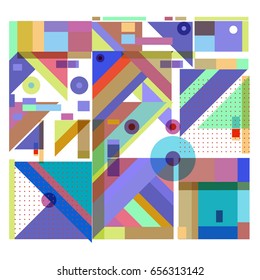 Trendy geometric elements memphis greeting cards design. Retro style texture, pattern and elements. Modern abstract design poster and cover template