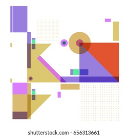 Trendy geometric elements memphis greeting cards design. Retro style texture, pattern and elements. Modern abstract design poster and cover template
