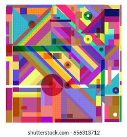 Trendy geometric elements memphis greeting cards design. Retro style texture, pattern and elements. Modern abstract design poster and cover template