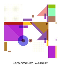 Trendy geometric elements memphis greeting cards design. Retro style texture, pattern and elements. Modern abstract design poster and cover template