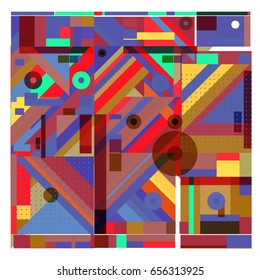 Trendy geometric elements memphis greeting cards design. Retro style texture, pattern and elements. Modern abstract design poster and cover template