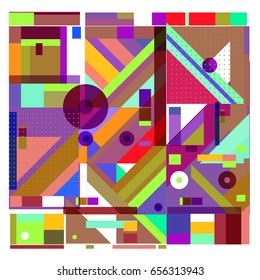 Trendy geometric elements memphis greeting cards design. Retro style texture, pattern and elements. Modern abstract design poster and cover template
