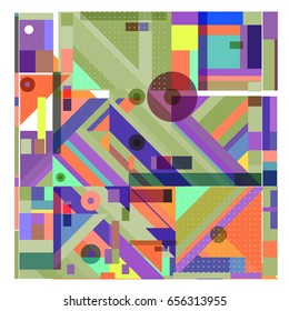 Trendy geometric elements memphis greeting cards design. Retro style texture, pattern and elements. Modern abstract design poster and cover template