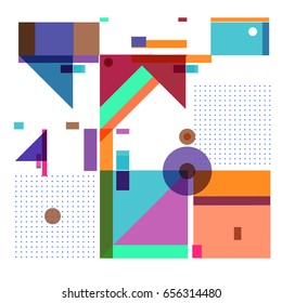 Trendy geometric elements memphis greeting cards design. Retro style texture, pattern and elements. Modern abstract design poster and cover template