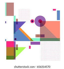 Trendy geometric elements memphis greeting cards design. Retro style texture, pattern and elements. Modern abstract design poster and cover template