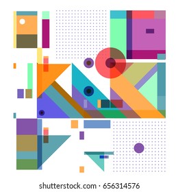 Trendy geometric elements memphis greeting cards design. Retro style texture, pattern and elements. Modern abstract design poster and cover template