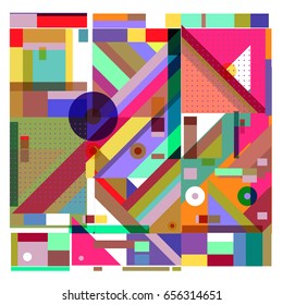 Trendy geometric elements memphis greeting cards design. Retro style texture, pattern and elements. Modern abstract design poster and cover template