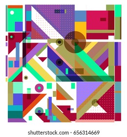 Trendy geometric elements memphis greeting cards design. Retro style texture, pattern and elements. Modern abstract design poster and cover template