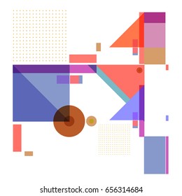 Trendy geometric elements memphis greeting cards design. Retro style texture, pattern and elements. Modern abstract design poster and cover template