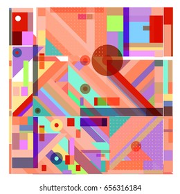 Trendy geometric elements memphis greeting cards design. Retro style texture, pattern and elements. Modern abstract design poster and cover template