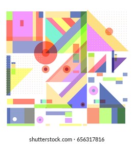 Trendy geometric elements memphis greeting cards design. Retro style texture, pattern and elements. Modern abstract design poster and cover template