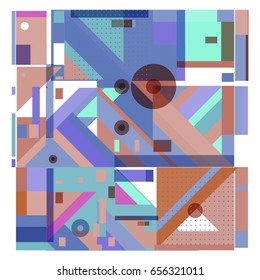 Trendy geometric elements memphis greeting cards design. Retro style texture, pattern and elements. Modern abstract design poster and cover template