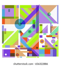 Trendy geometric elements memphis greeting cards design. Retro style texture, pattern and elements. Modern abstract design poster and cover template