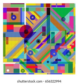 Trendy geometric elements memphis greeting cards design. Retro style texture, pattern and elements. Modern abstract design poster and cover template