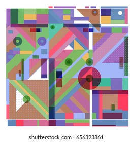 Trendy geometric elements memphis greeting cards design. Retro style texture, pattern and elements. Modern abstract design poster and cover template