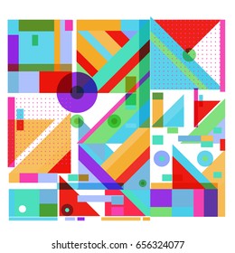 Trendy geometric elements memphis greeting cards design. Retro style texture, pattern and elements. Modern abstract design poster and cover template