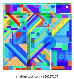 Trendy geometric elements memphis greeting cards design. Retro style texture, pattern and elements. Modern abstract design poster and cover template