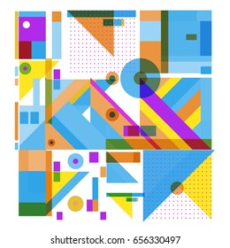 Trendy geometric elements memphis greeting cards design. Retro style texture, pattern and elements. Modern abstract design poster and cover template