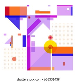 Trendy geometric elements memphis greeting cards design. Retro style texture, pattern and elements. Modern abstract design poster and cover template