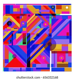 Trendy geometric elements memphis greeting cards design. Retro style texture, pattern and elements. Modern abstract design poster and cover template
