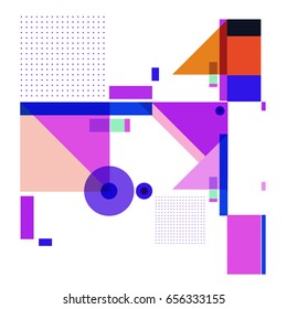 Trendy geometric elements memphis greeting cards design. Retro style texture, pattern and elements. Modern abstract design poster and cover template