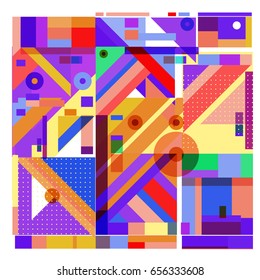 Trendy geometric elements memphis greeting cards design. Retro style texture, pattern and elements. Modern abstract design poster and cover template