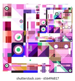 Trendy geometric elements memphis greeting cards design. Retro style texture, pattern and elements. Modern abstract design poster and cover template