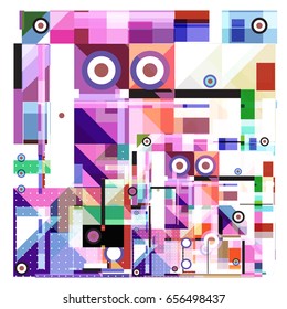 Trendy geometric elements memphis greeting cards design. Retro style texture, pattern and elements. Modern abstract design poster and cover template