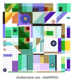 Trendy geometric elements memphis greeting cards design. Retro style texture, pattern and elements. Modern abstract design poster and cover template