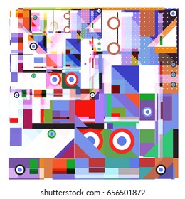 Trendy geometric elements memphis greeting cards design. Retro style texture, pattern and elements. Modern abstract design poster and cover template